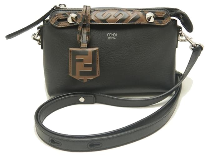 Fendi By the Way Mini Shoulder Bag Black Leather  ref.2441744