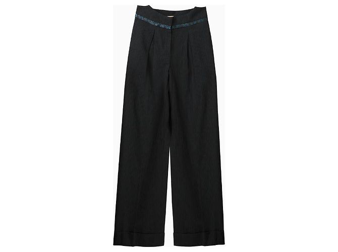Calça Antonio Marras, modelo Stripes FW2018. Preto
