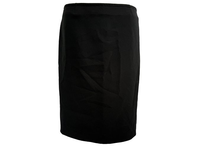 Joseph Midi Pencil Skirt in Black Polyester