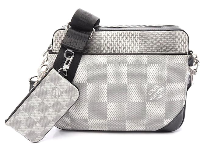 Louis Vuitton Trio Messenger Bag Damier Graphite Grey Cloth  ref.2443021
