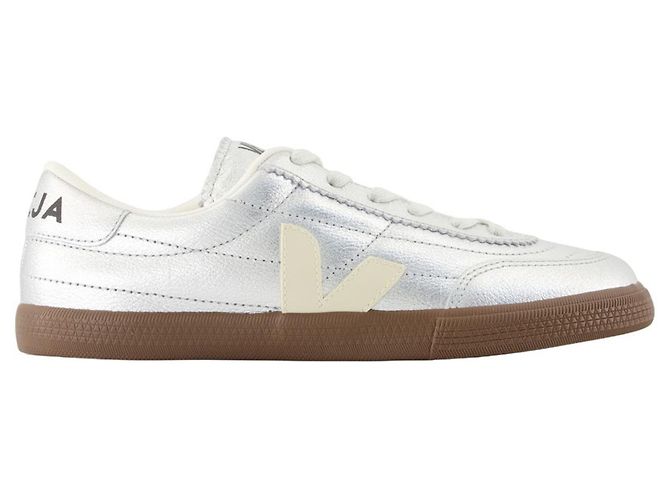 Baskets Panenka - Veja - Cuir - Argent Argenté Métallisé