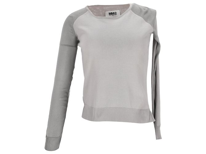 Maison Martin Margiela Suéter de algodón gris MM6 de Maison Margiela