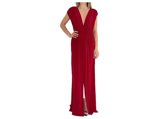 Rotes Maxi-Kleid von Norma Kamali