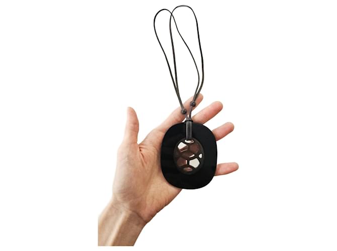 Collier Hermès 'Le Bois Laqué' en laque noire Marron foncé 