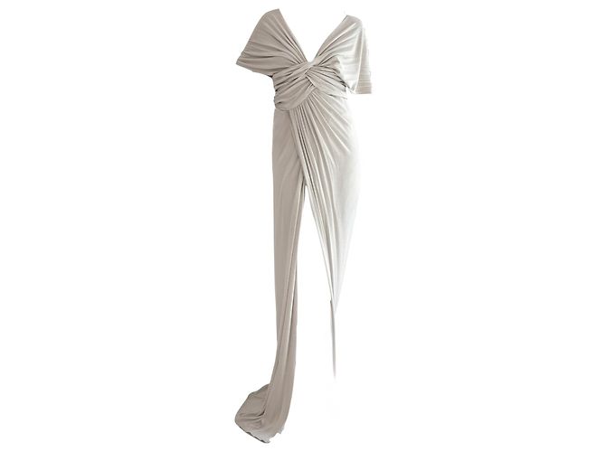 Donna Karan Jersey Maxi Kleid Grau