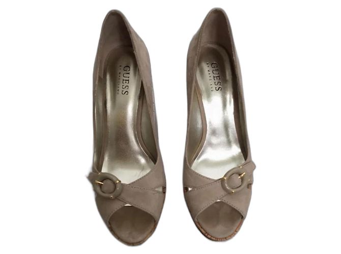 Zeppe Guess Beige in scamosciato