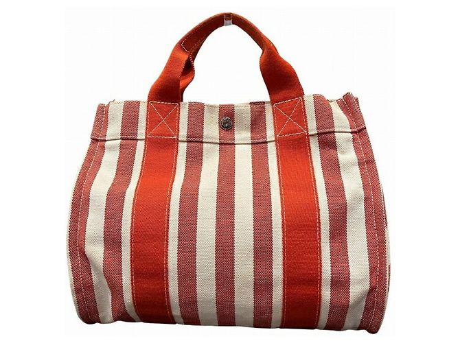 Sac à main Hermès Cannes PM Blanc Rouge