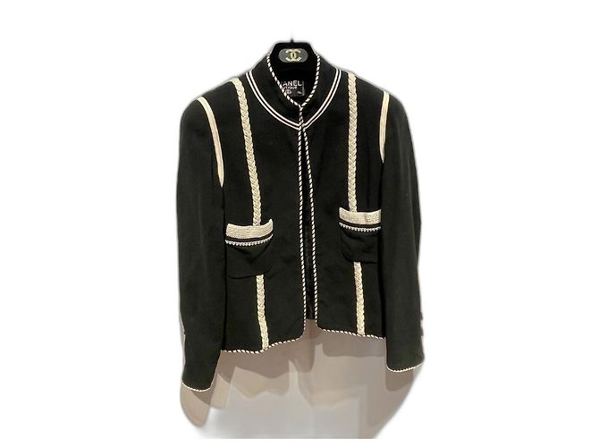 Chanel Jackets Black White