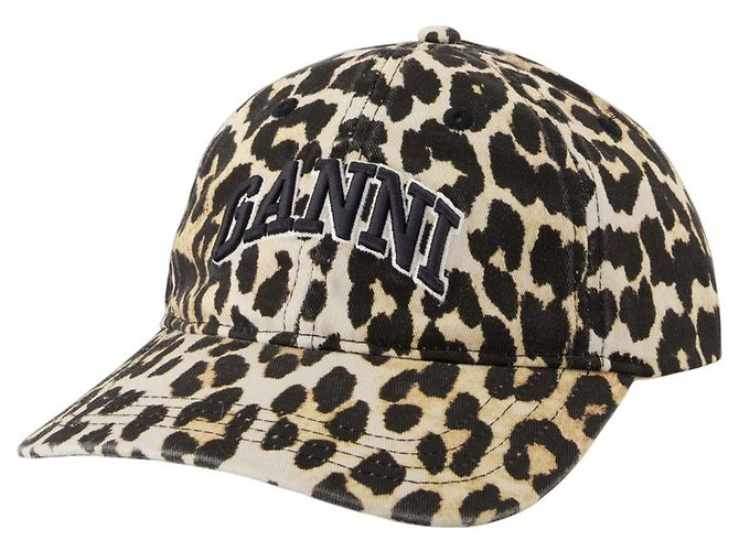 Boné Leo - Ganni - Algodão - Estampado Marrom