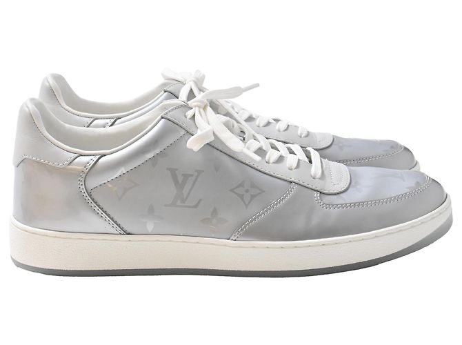 Sneakers Monogram Rivoli in pelle argento Louis Vuitton D'oro Metallico