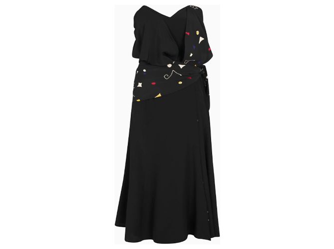 Chloé Abendkleid, Modell Chloé By Karl Lagerfeld SS1984. Schwarz