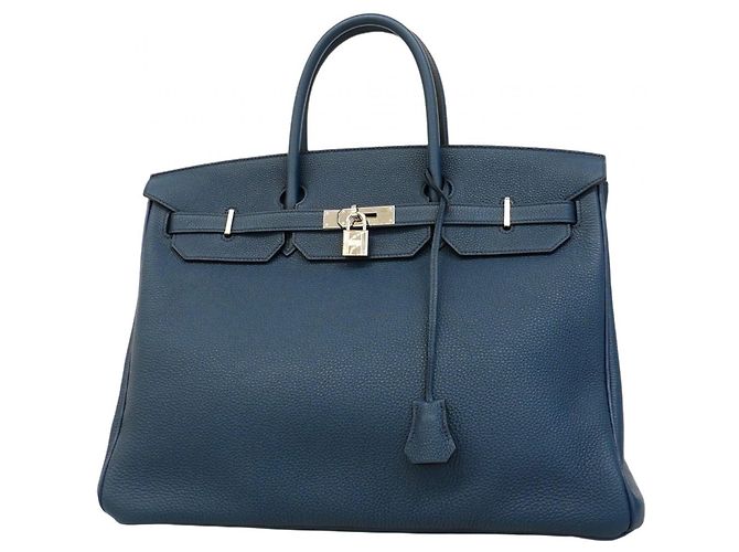 Sac à main Hermès Birkin 40 Togo Bleu Plus