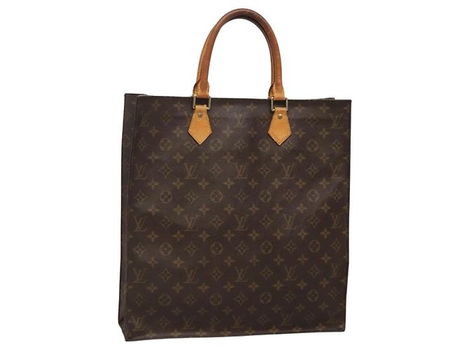 LOUIS VUITTON Bolsa Sac Plat Monogram M51140 LV Auth 137711 Monograma