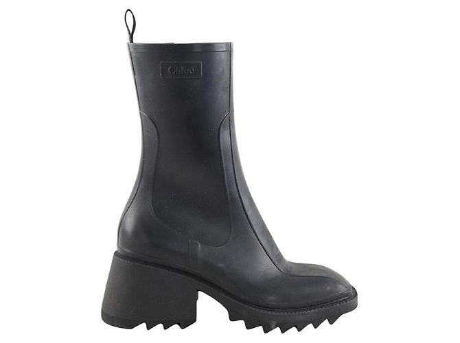 Chloé Schwarze Lederstiefel