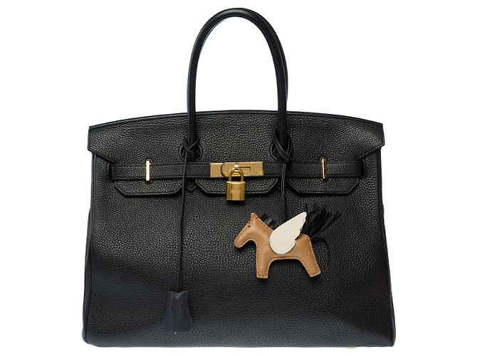 Hermès Bolsa HERMES Birkin 35 em Couro Preto - 102675