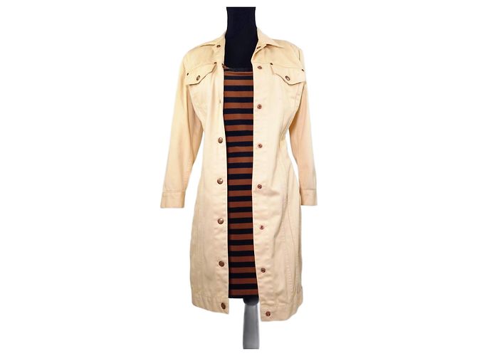 Jean Paul Gaultier Junior Gaultier vestito composto da cappotto e abito Marrone Giallo