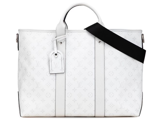 Borsa da weekend Taigarama Monogramma Bianco Louis Vuitton