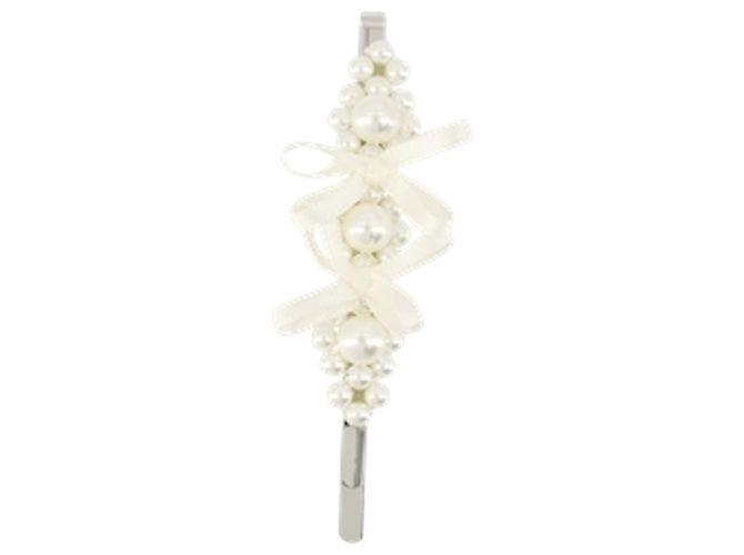 Mini fermaglio per capelli a fiocco - Simone Rocha - Perla - Bianco