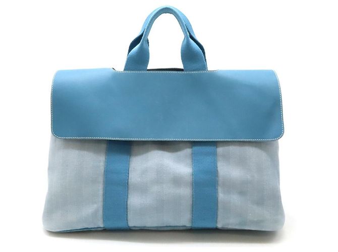 Hermès Valparaiso MM Tote Bag Blau Jeans