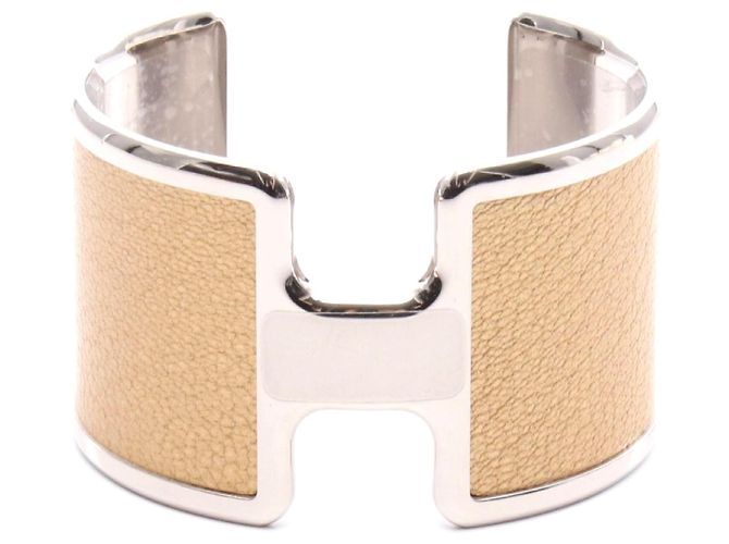 Pulsera Hermès Oran Dore de Acero Inoxidable Dorado Metálico