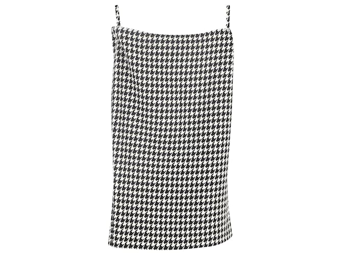  Alexander Mcqueen Houndstooth Printed in Black and White Wool Tweed Python print  ref.2449190