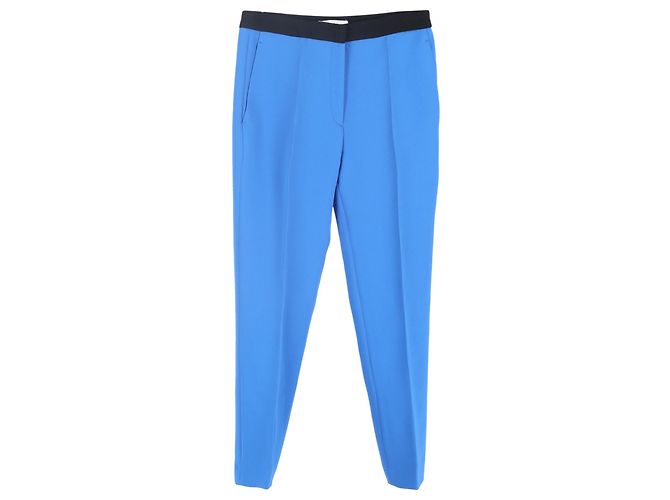 Sandro gerade geschnittene Hose aus blauer Polyester