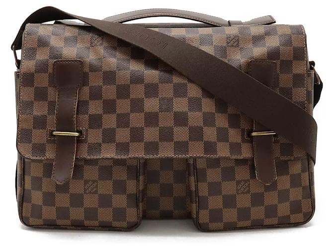 Louis Vuitton Damier Broadway Shoulder Bag Brown Cloth  ref.2449937