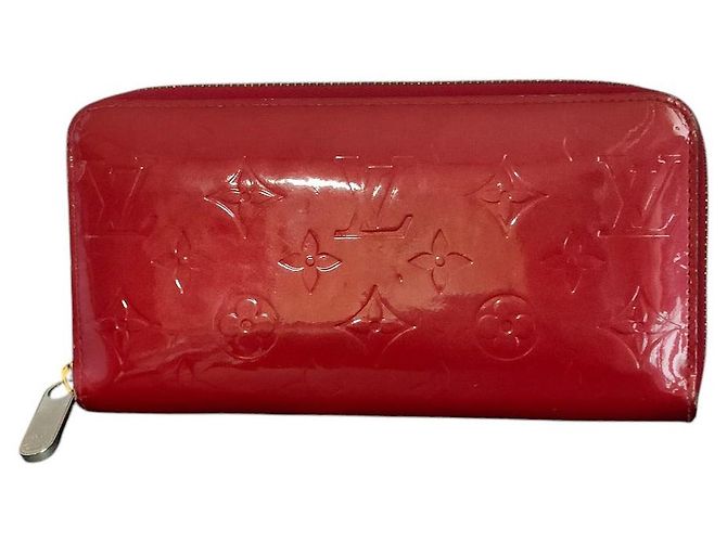 Louis Vuitton Zippy Geldbörse Vernis Lang Rot