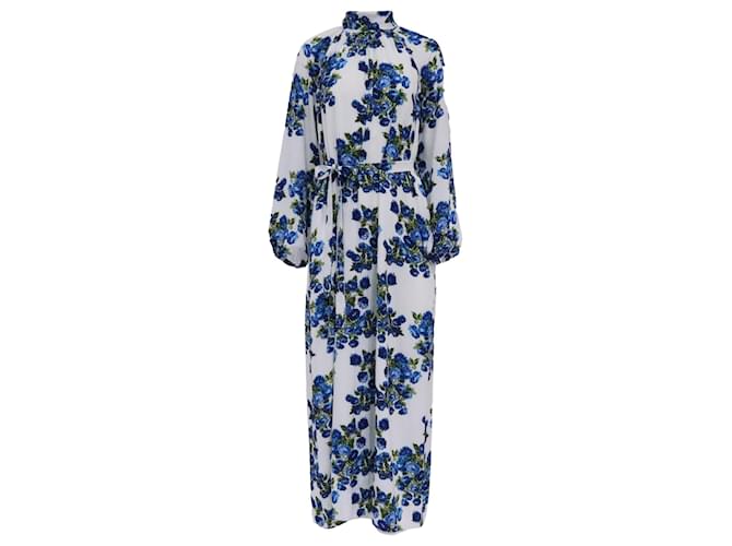 Autre Marque Emilia Wickstead Elanda Crepe Georgette Maxi Dress in Floral Print Polyester  ref.2450212
