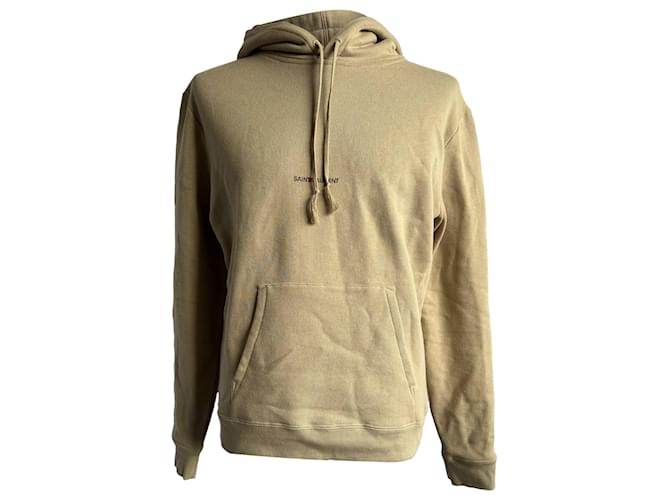 Saint Laurent Classic Rive Gauche Hoodie in Beige Cotton  ref.2450216