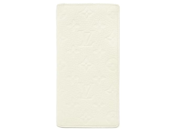 Louis Vuitton Portefeuille Brazza Monogram Taurillon Wallet Blue Leather  ref.2450248