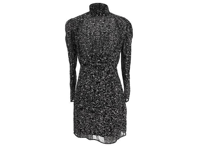 Iro Ba&sh Acia Mini Kleid aus schwarzer Viskose