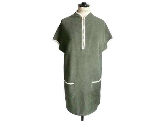 Autre Marque MUS Schickes Waldgrünes Handtuchkleid NEU TS Khaki