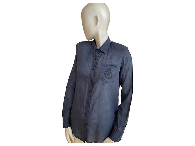 Camicia donna The Kooples a quadri blu – Chic e senza sforzo Blu scuro