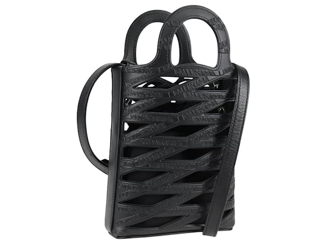 BALENCIAGA Hand Bag Leather 2way Black 660787 Auth 134863V  ref.2451015