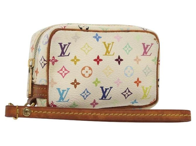 LOUIS VUITTON Monogramm Multicolor Trousse Wapity Weiß M58033 LV Auth 134685