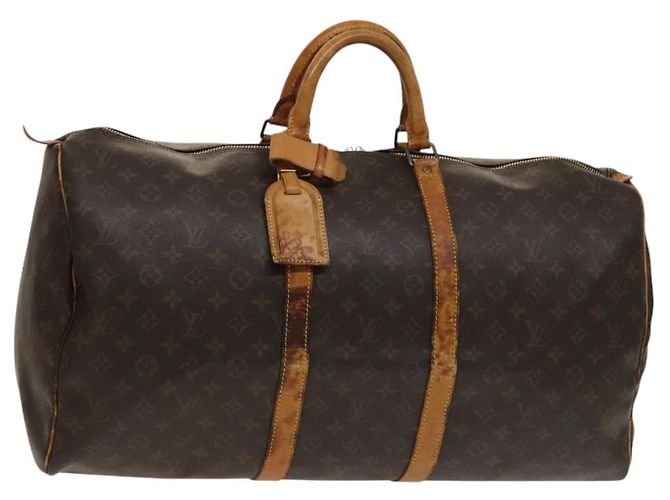 LOUIS VUITTON Bolsa Boston Monogram Keepall 55 M41424 LV Auth 136675 Monograma