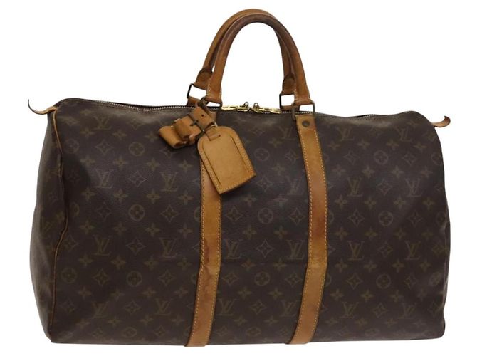 LOUIS VUITTON Bolsa Boston Monogram Keepall 50 M41426 Auth LV 129691 Monograma