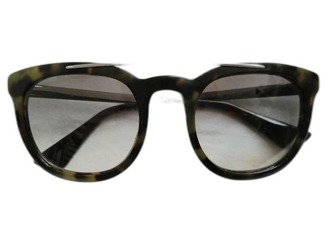 Occhiali da sole Prada con logo e aste argentate Multicolore