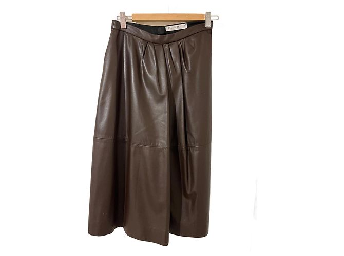 Christian Dior Lederrock braun