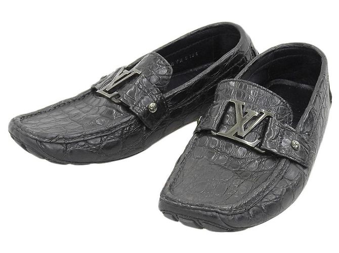 Mocassins en crocodile Monte Carlo Louis Vuitton Noir