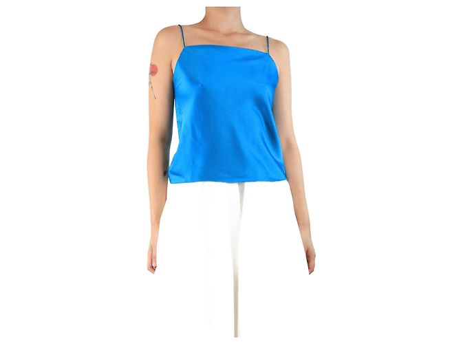 Alice + Olivia Blue satin cami top - size S