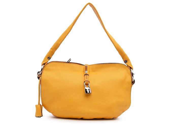 Céline Celine Yellow Leather Bittersweet Hobo
