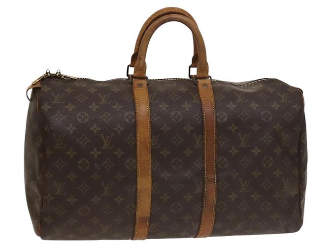 LOUIS VUITTON Bolsa Boston Monogram Keepall 45 M41428 LV Auth 138602 Monograma