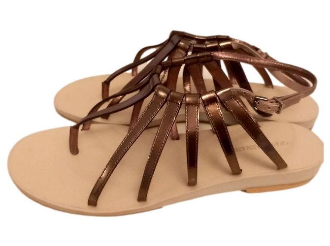 Giorgio Armani Ledersandalen bronze Größe 38