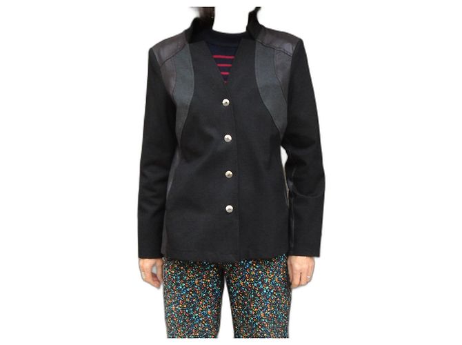 Autre Marque Halogen Jacke Schwarz Viscose