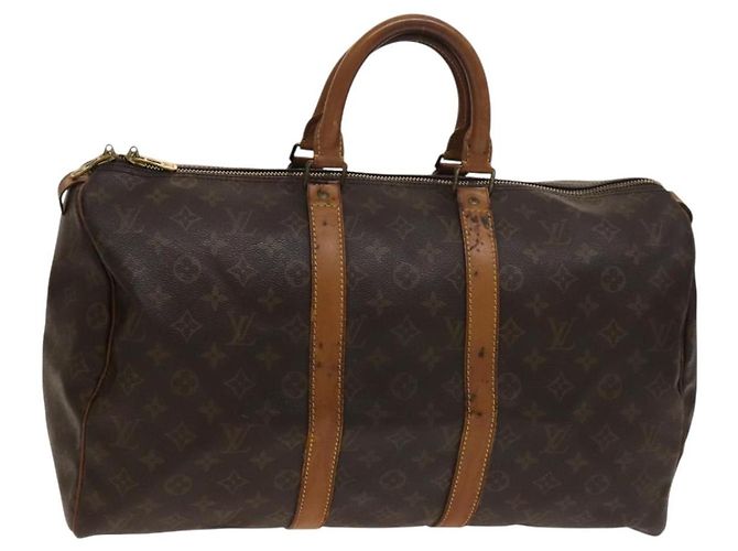 LOUIS VUITTON Bolsa Boston Monogram Keepall 45 M41428 LV Auth 138784 Monograma