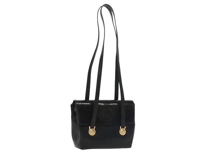 Borsa a Spalla Gianni Versace in Pelle Nera e Oro Auth bs28537 Nero D'oro