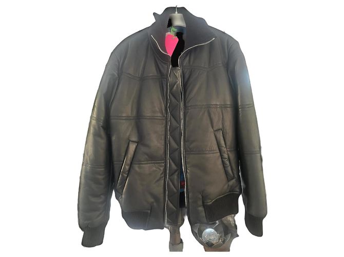 Giacca Kenzo by H&M in pelle nera Nero