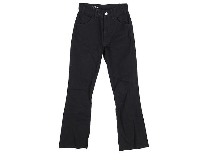Céline Jeans de perna reta em denim preto da Celine